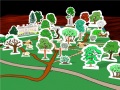 3D View of map for the Exbury Tree Trail - Ancient Woodland Educational Game for Exbury Gardens, Hampshire
