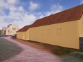 Hyde Abbey - External Wall of Almoners' Hall and Gateway - now in Unreal