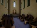 Interior view of Infirmary Chapel for a French Cistercian Monastery research paper 1